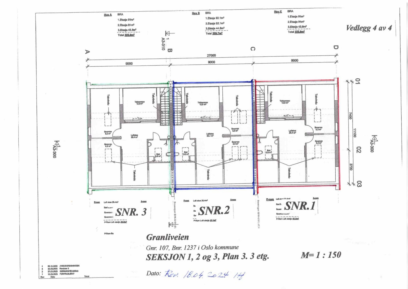 Boligens plantegning 3 etg. SNR. 3 Galleribilde