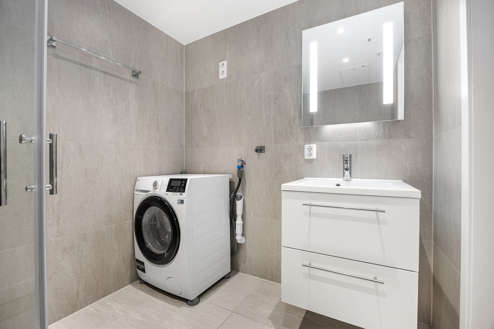 Badet har også opplegg for vaskemaskin. Galleribilde