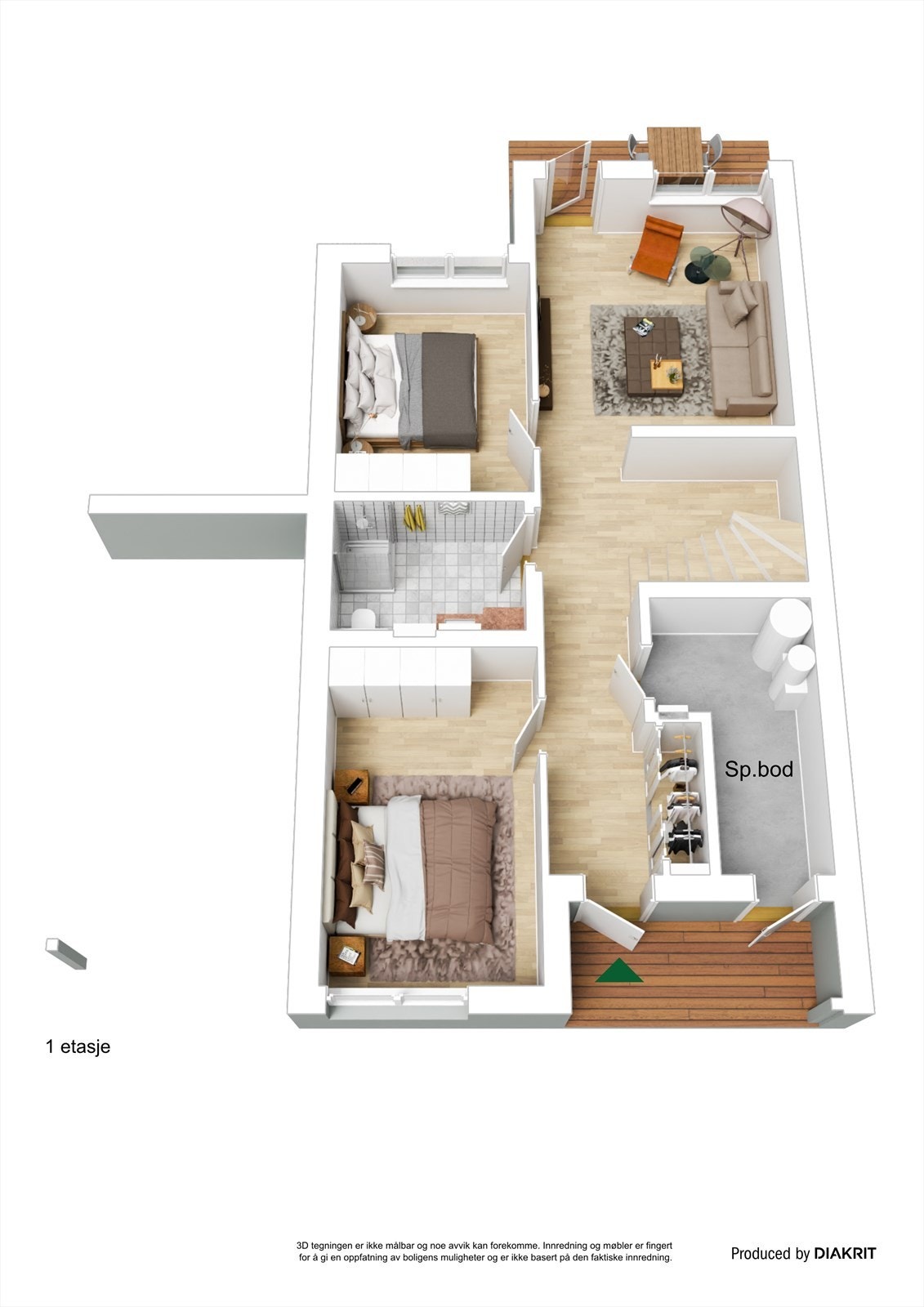 Plantegning 1. etasje Galleribilde