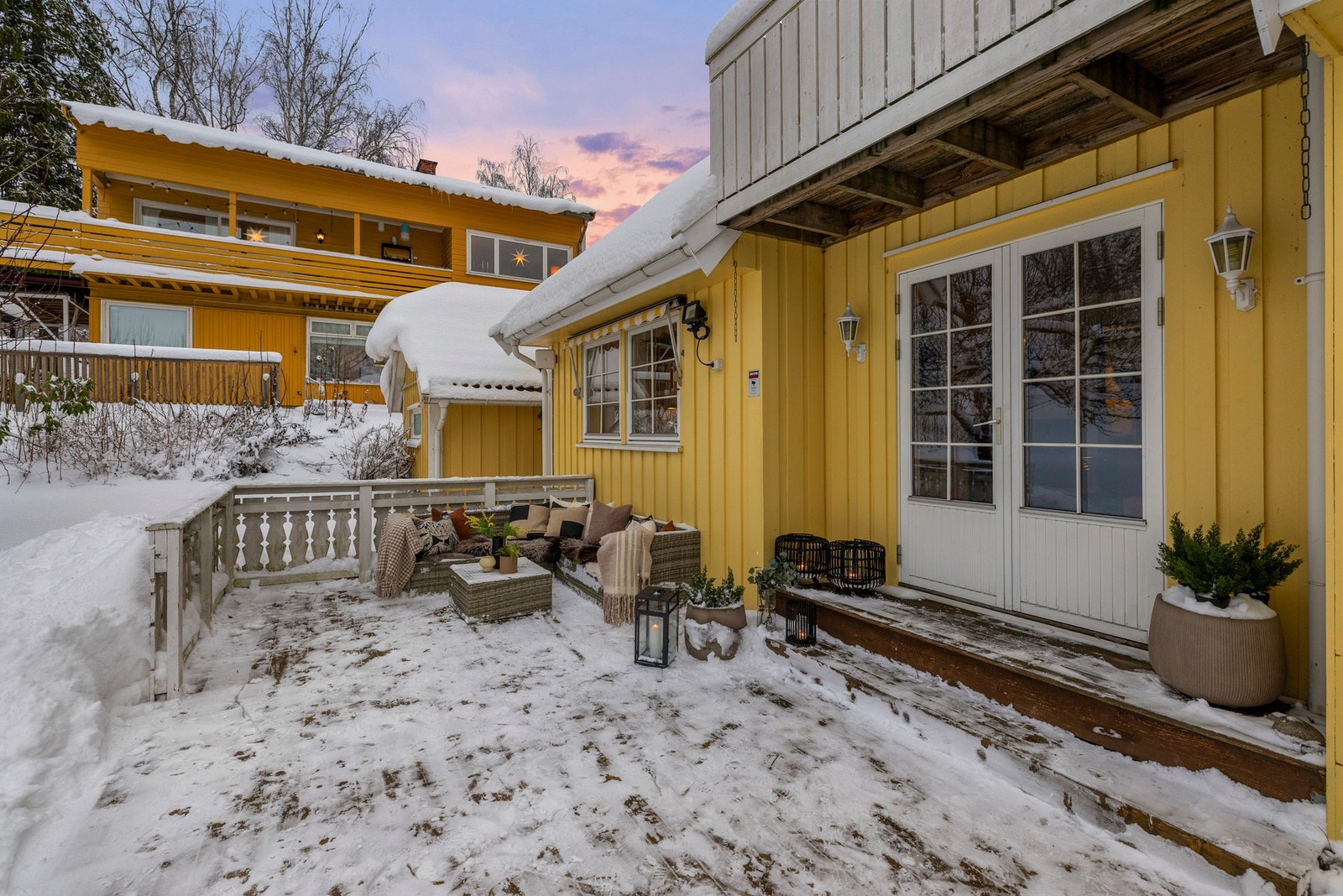 Terrassen har en størrelse på 32kvm. Galleribilde