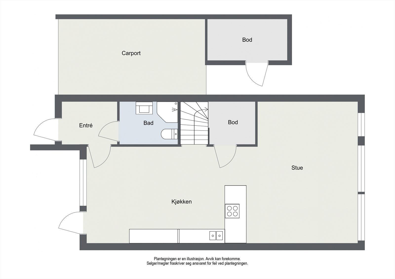 Planskisse 1. etasje. Galleribilde