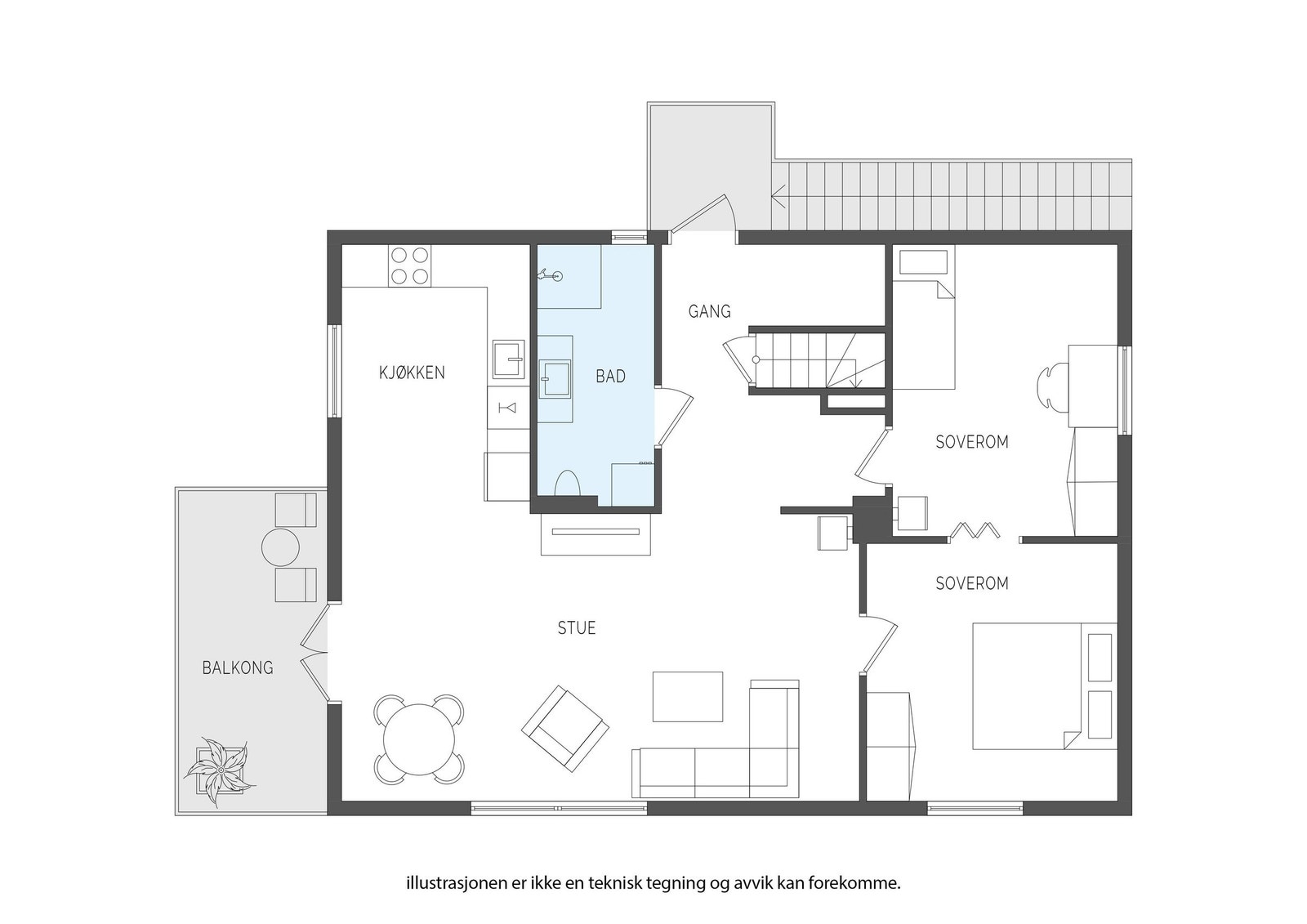 Plantegning 2.etasje Galleribilde