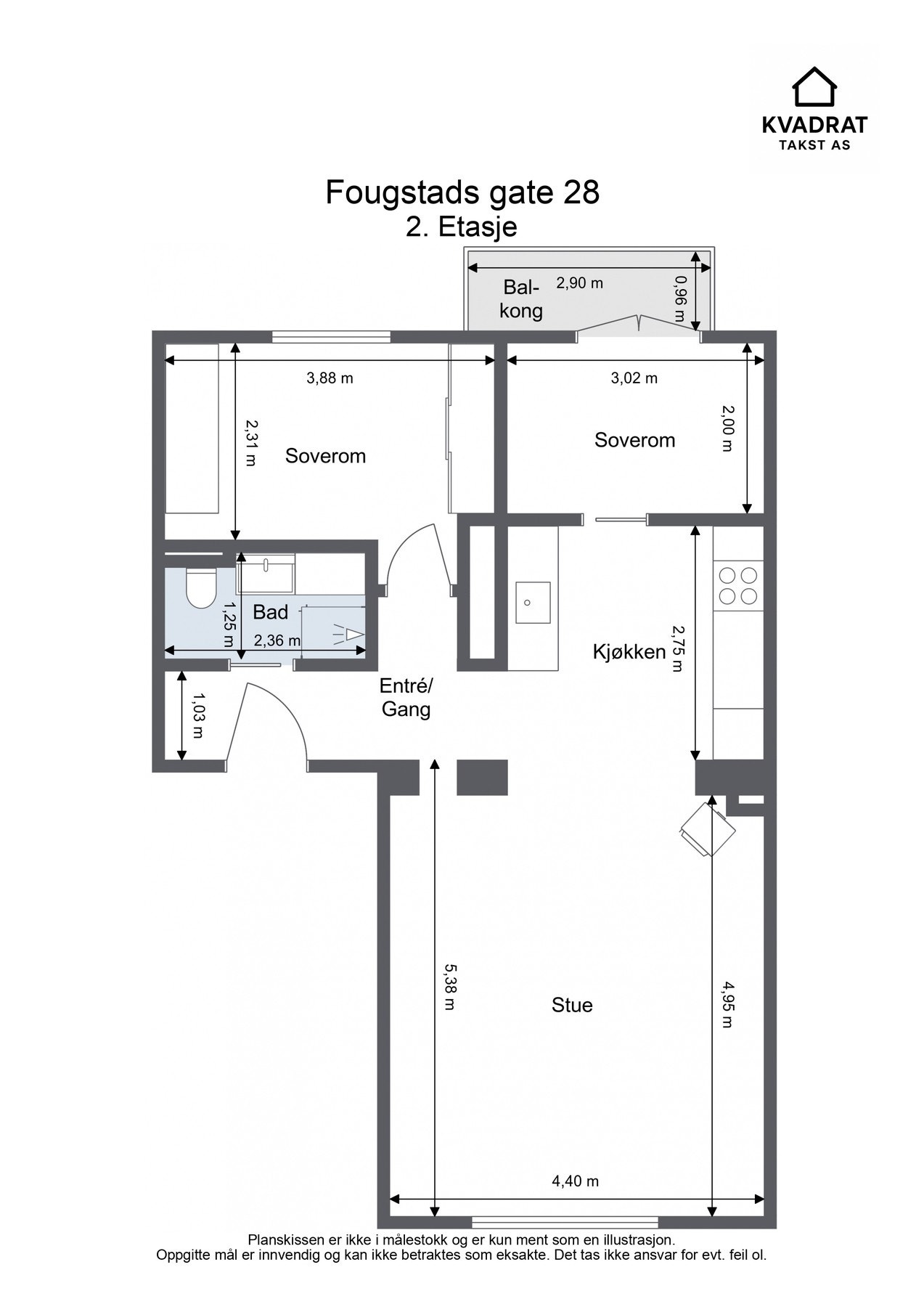 Plantegning - Fougstads gate 28 Galleribilde