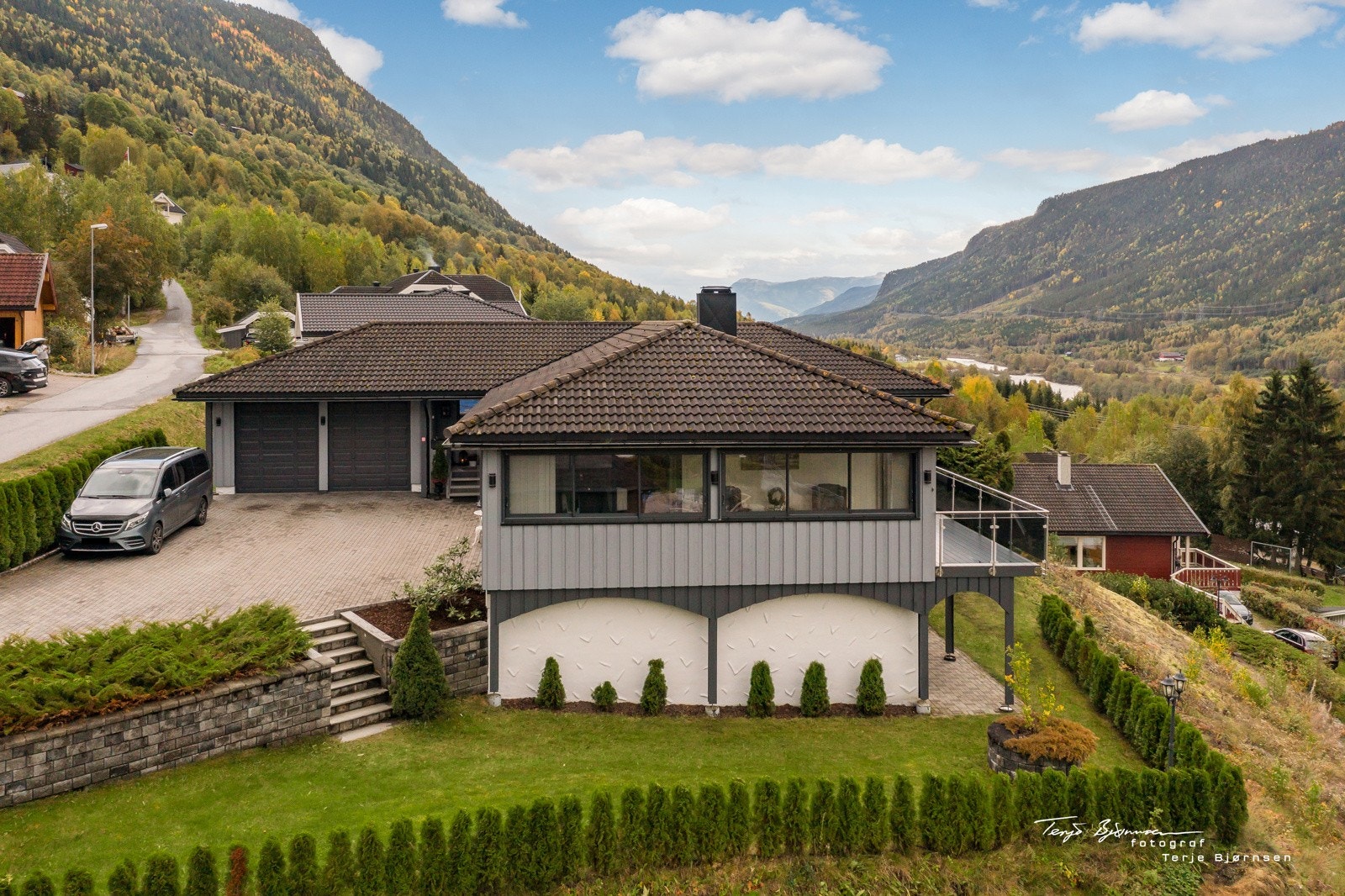 Pent opparbeidet uteområdet. Galleribilde