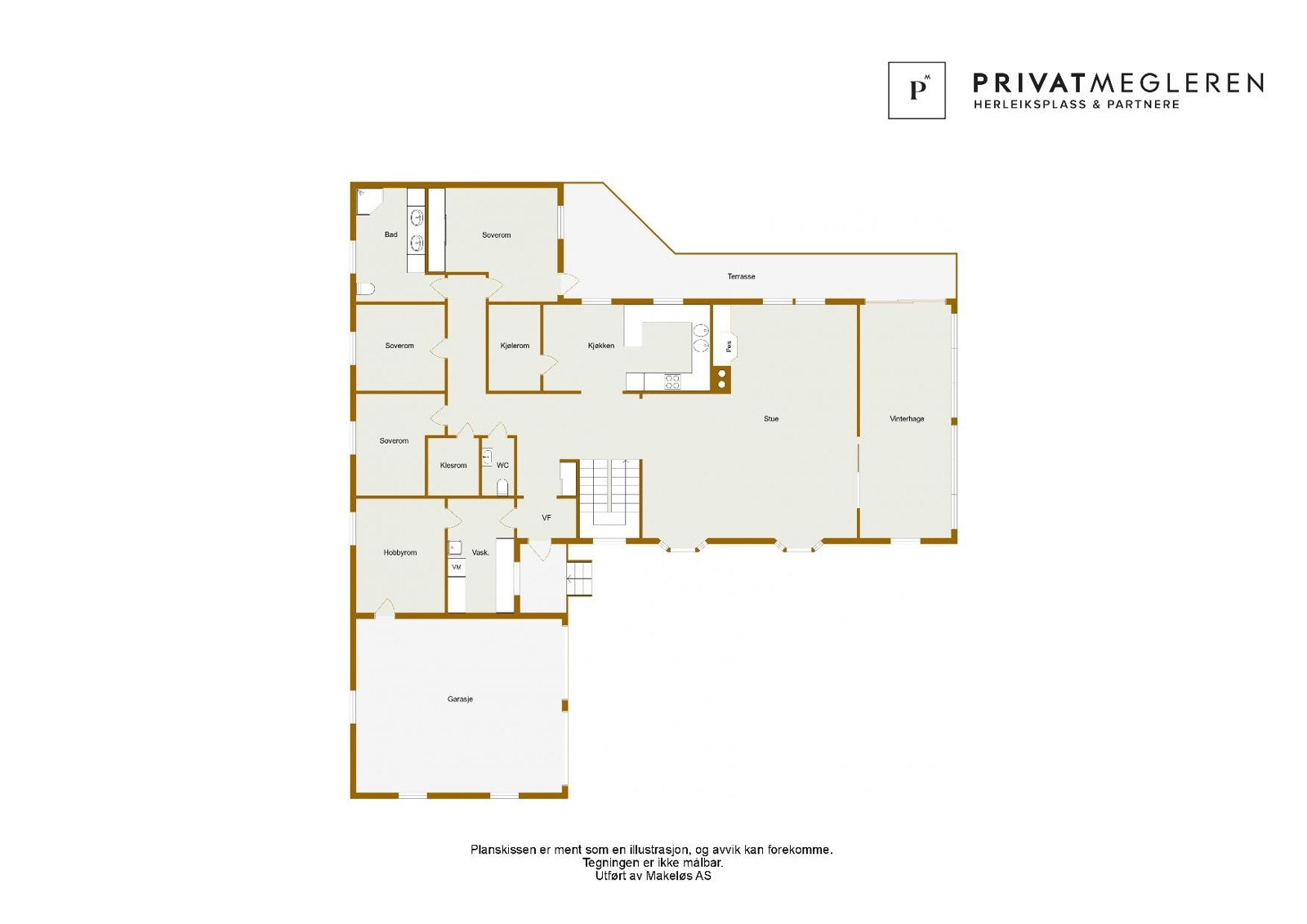 Plantegning 1. etasje. Avvik kan forekomme. Galleribilde