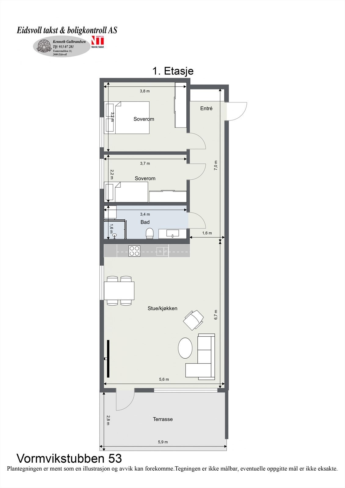 Plantegning 1. etasje Galleribilde
