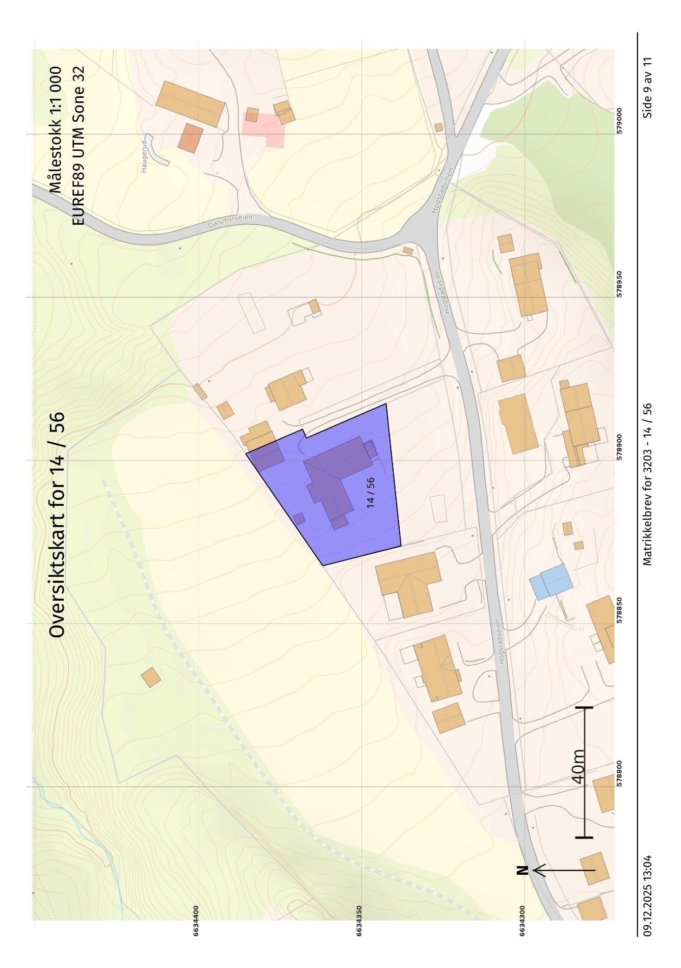 Justert tomtegrense desember 2025. Dette gir en bedre utnyttelse av tomten. Galleribilde