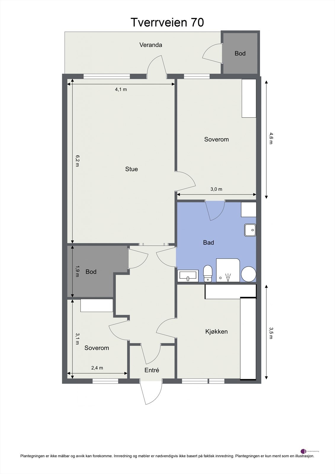 Plantegning 2.etasje Galleribilde