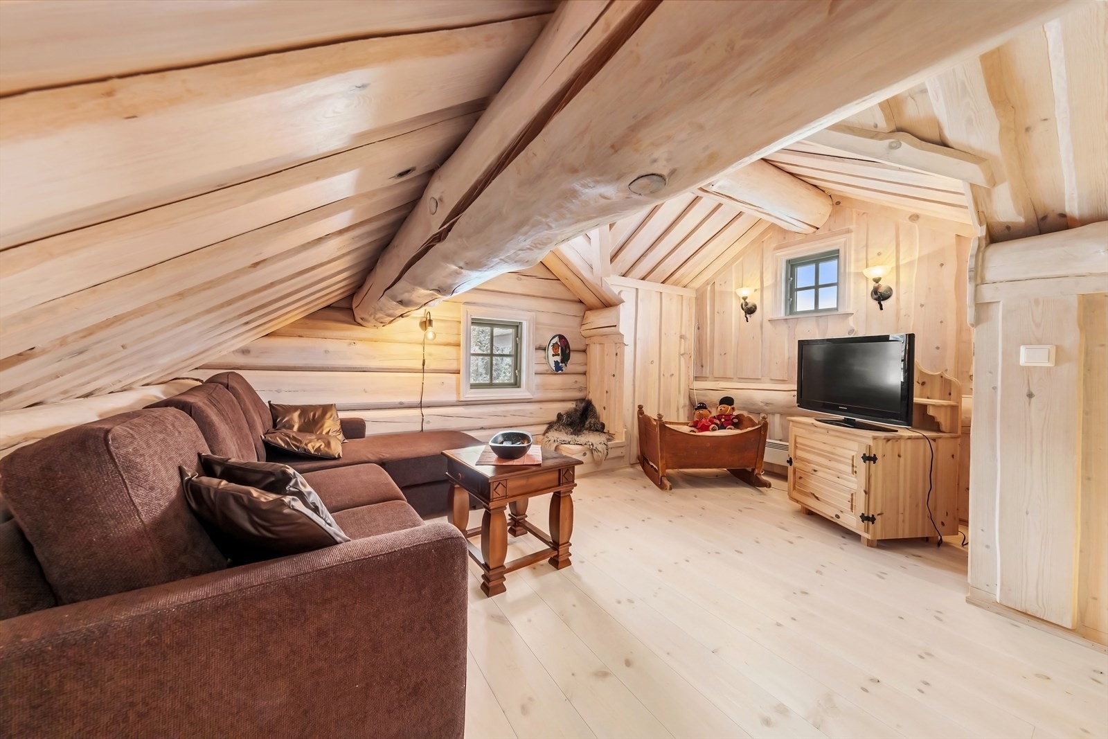 Hemsen er i dag innredet som en stue. Galleribilde