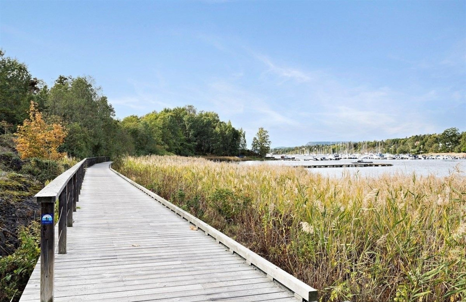 Kun 10 minutters gangavstand fra leiligheten har man vakker tursti langs Holtekilen og ut mot Fornebulandet Galleribilde