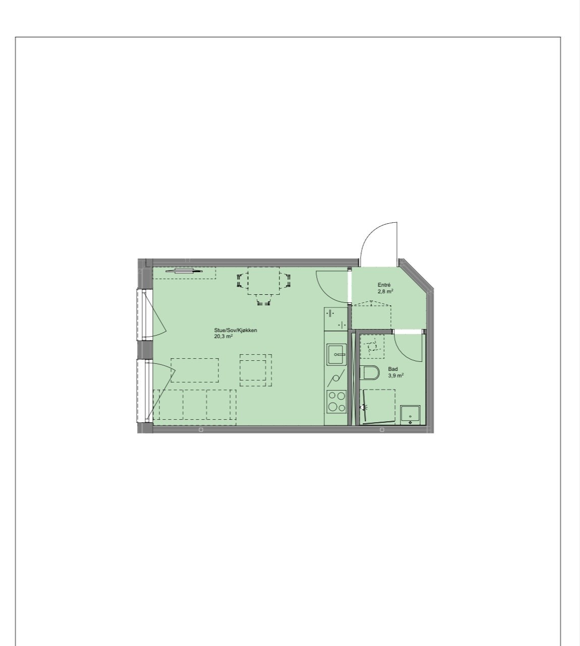 Plantegning Studio Galleribilde