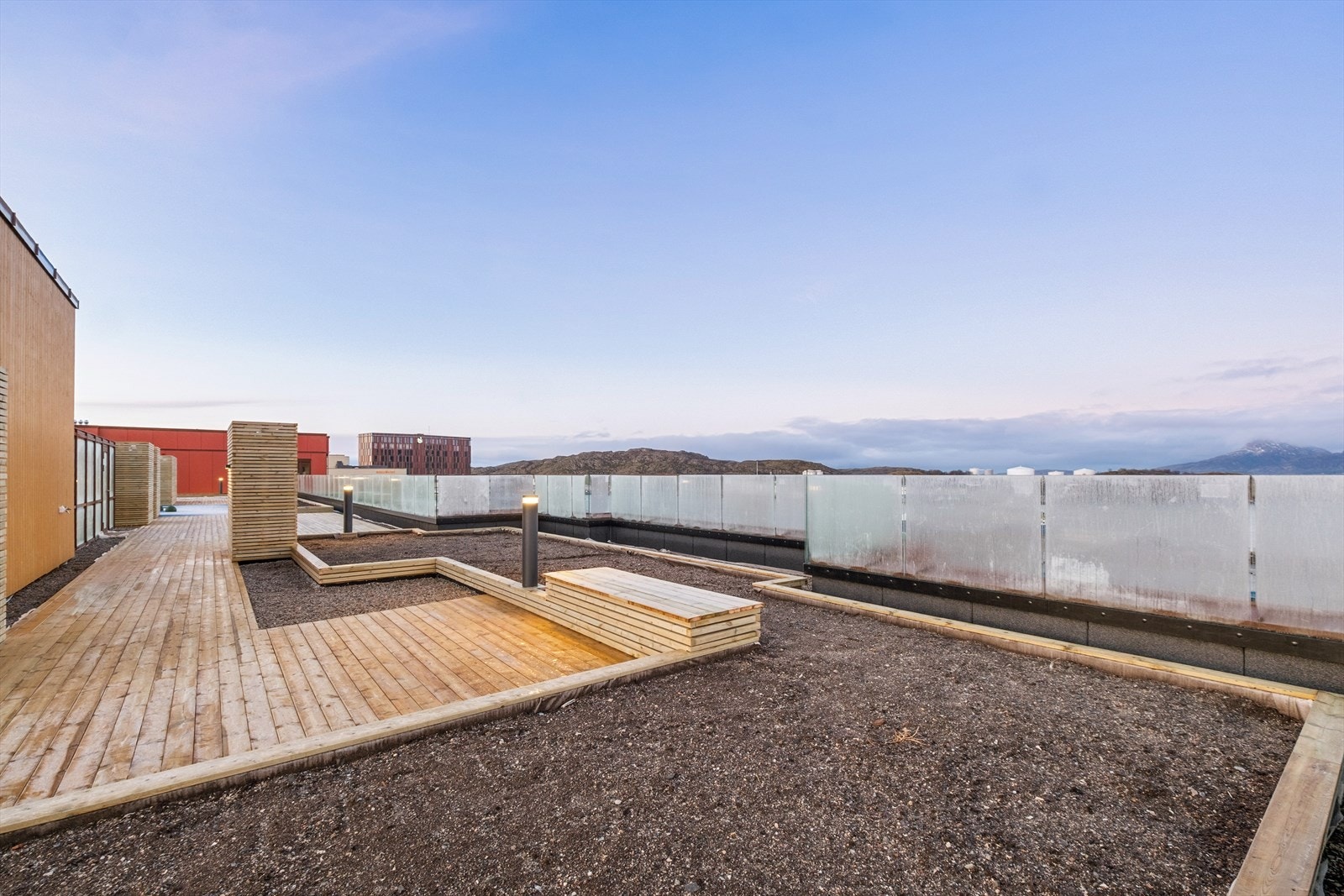 Som beboer får man tilgang til en stor og unik takterrasse med en fabelaktig utsikt over byen Galleribilde