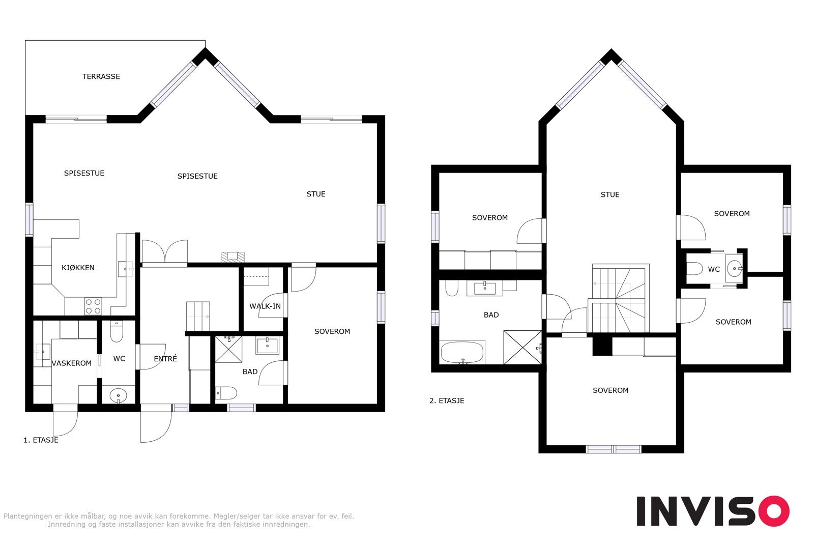 Plantegning begge plan. Galleribilde