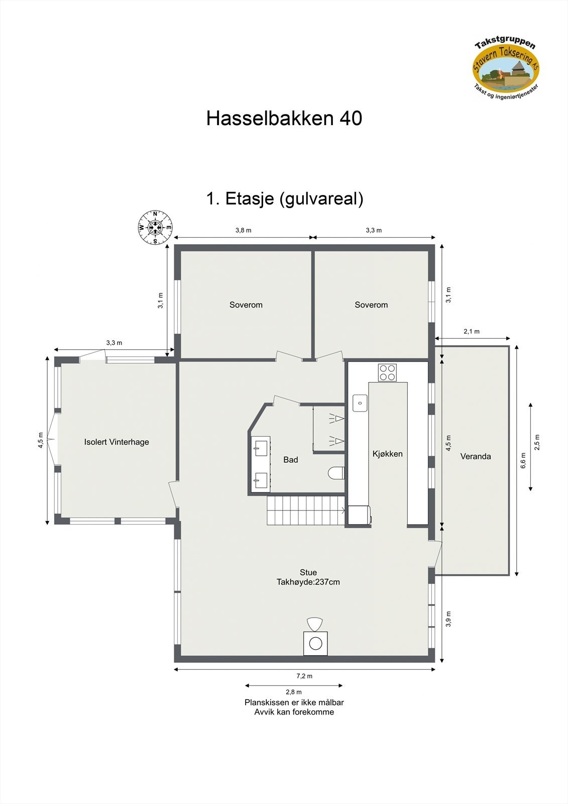 Plantegning 1. etasje Galleribilde