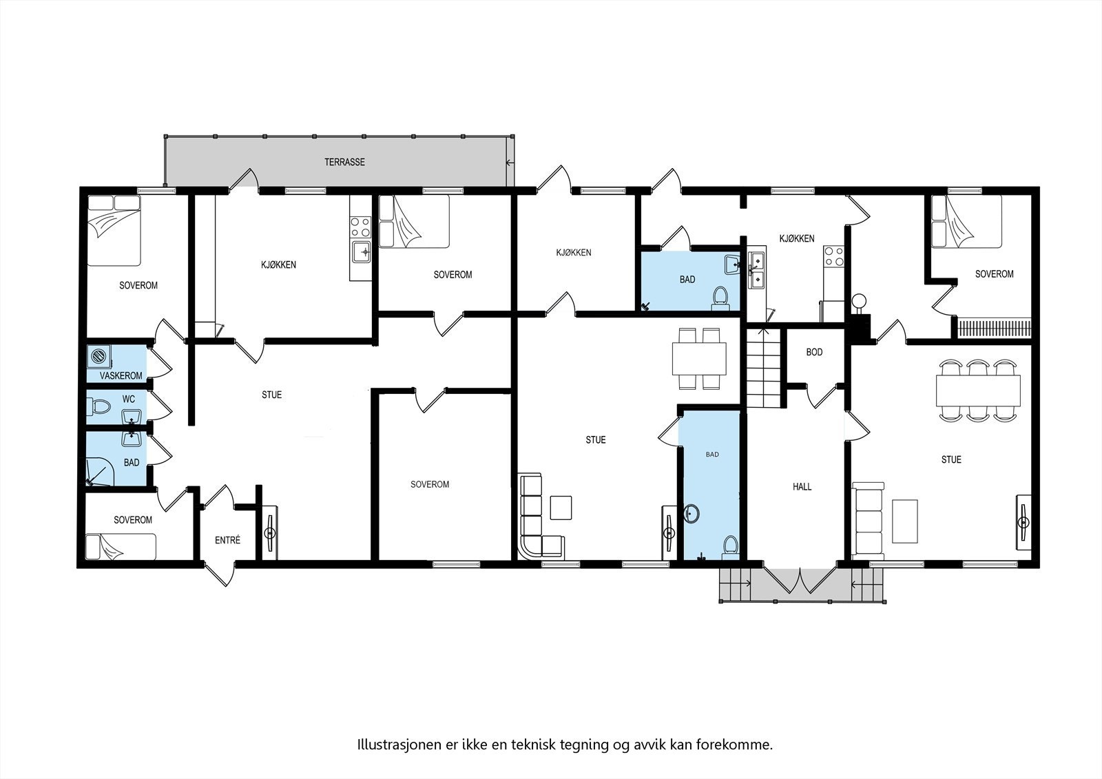 Plantegning 1. etasje. Galleribilde