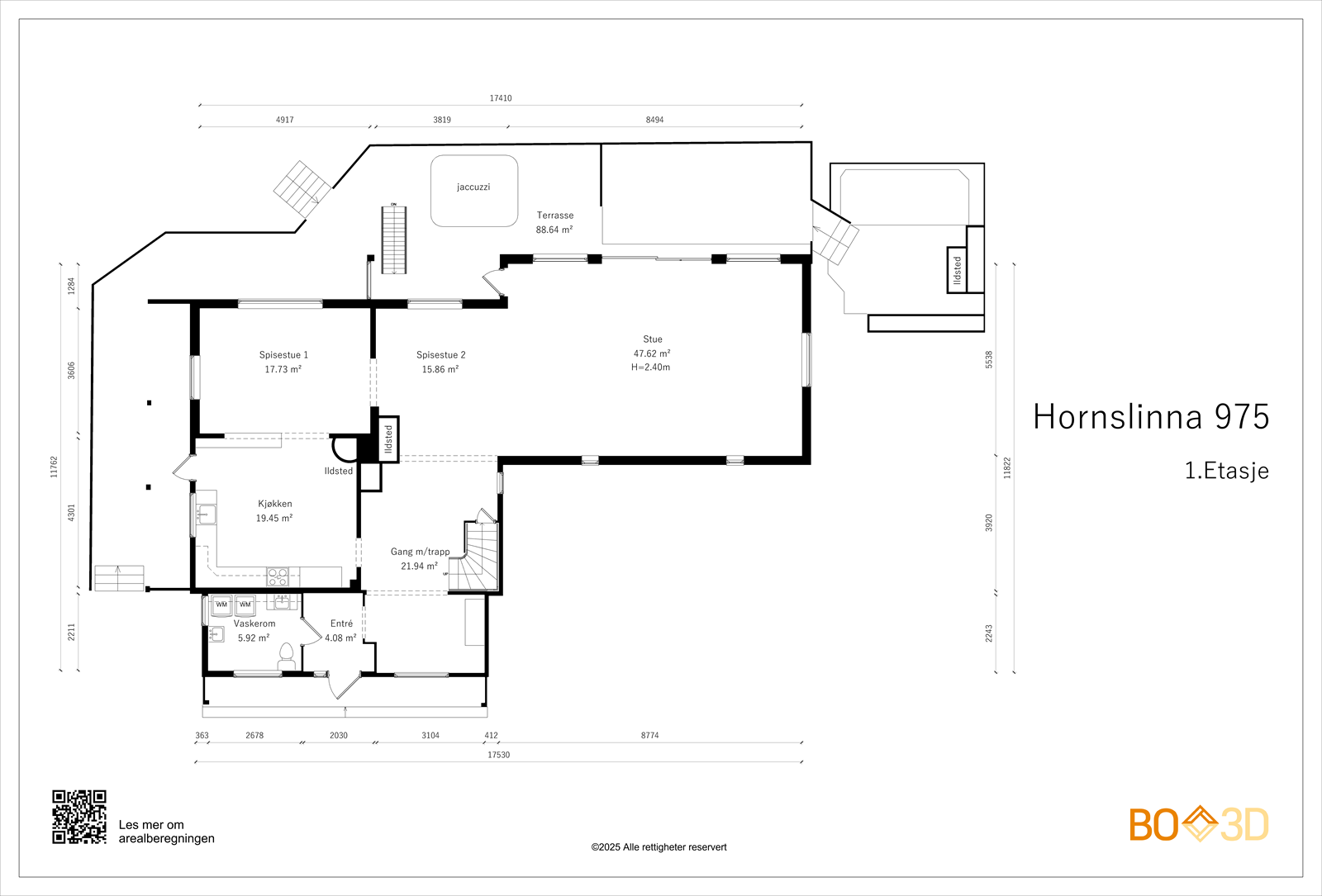 Takstmanns plantegning - 1.Etasje Galleribilde