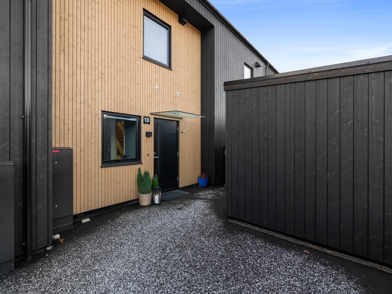 Rekkehuset ligger i et nyere og populært område på Lye. Galleribilde