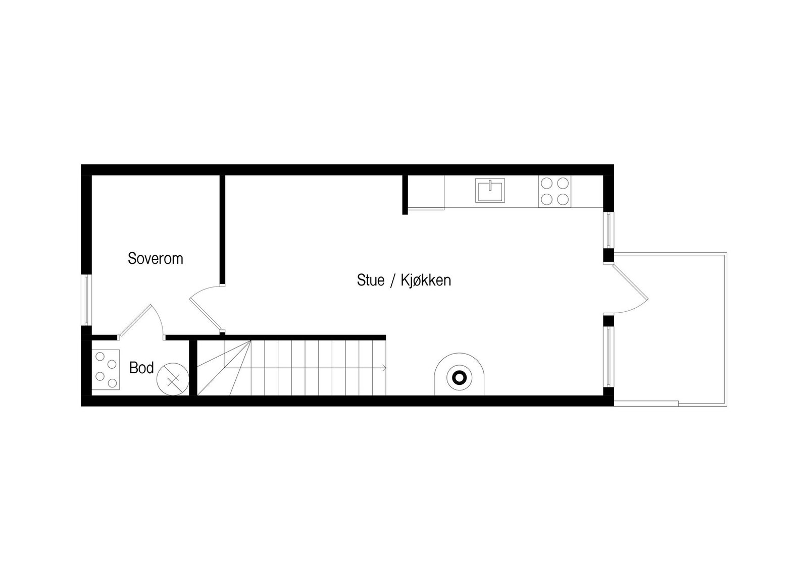 Plantegning 1.etasje. Galleribilde