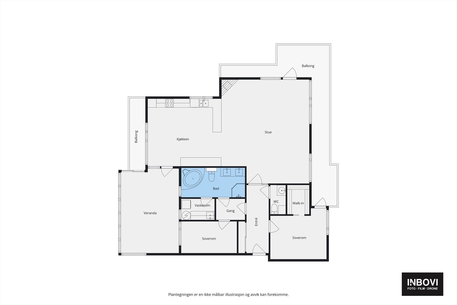 Plantegning for leiligheten beliggende i 4. etasje Galleribilde