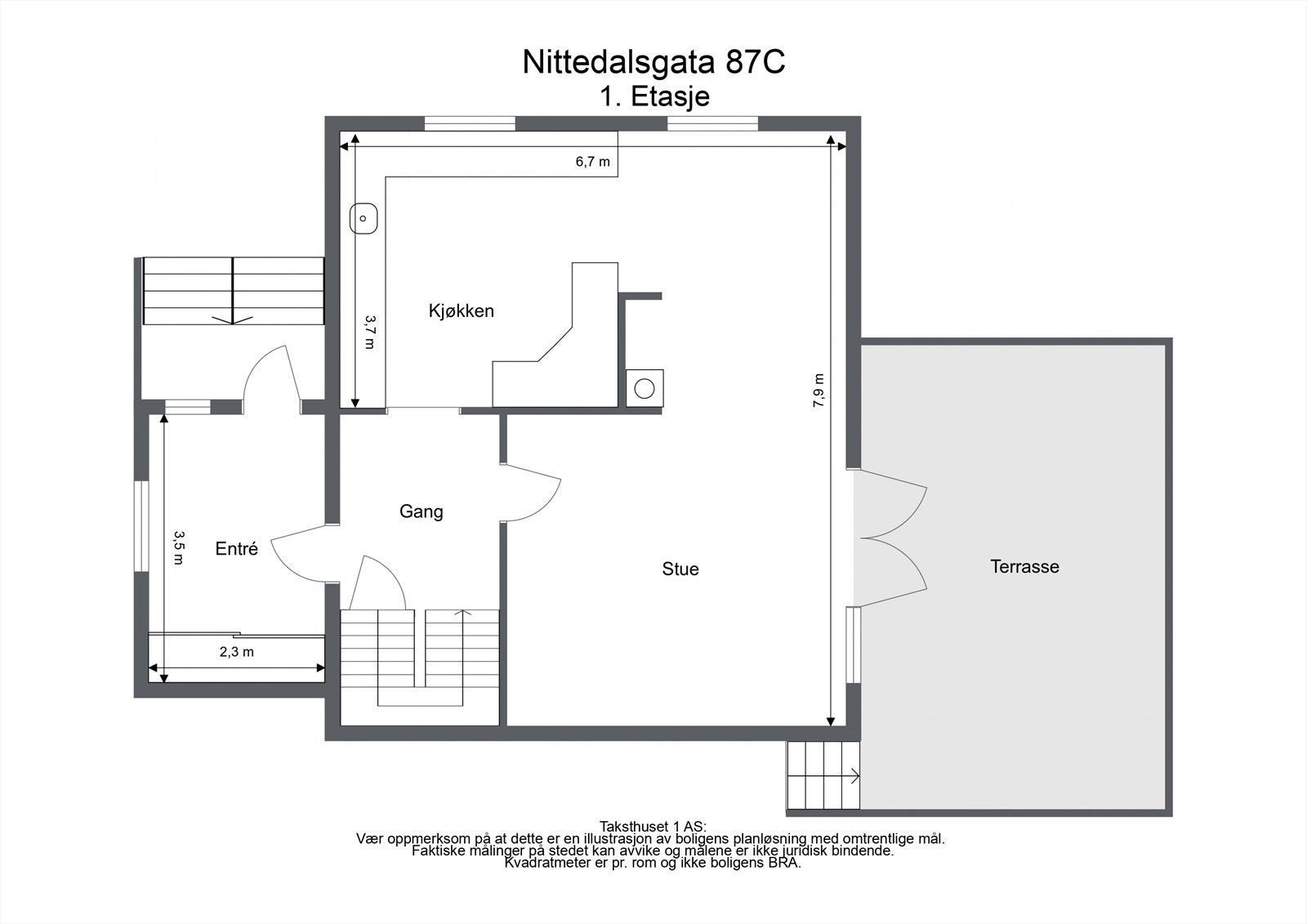 Plantegning 1. etasje. Galleribilde