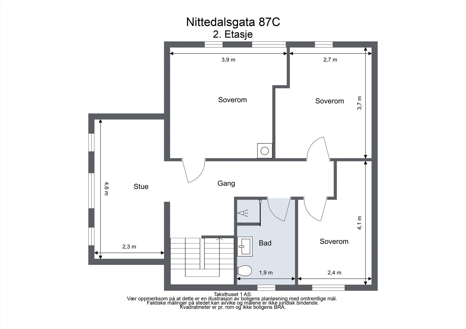 Plantegning 2. etasje. Galleribilde