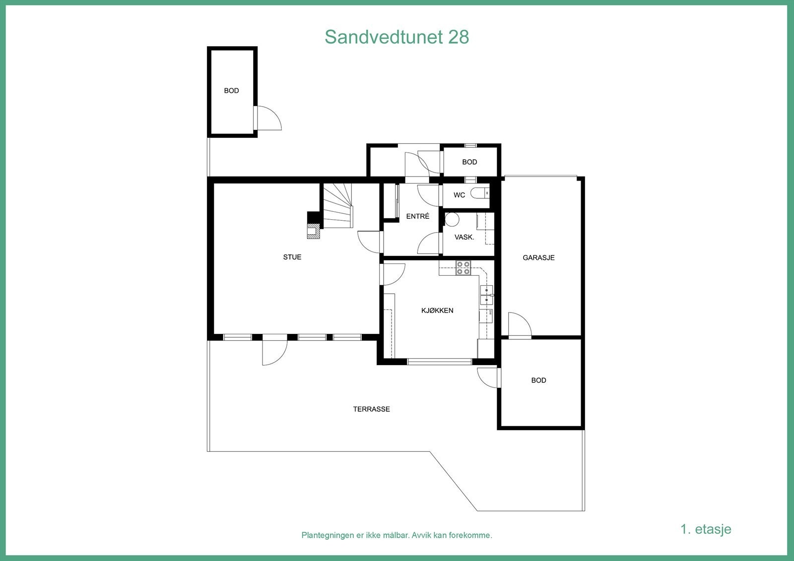 Plantegning over 1. etasje Galleribilde