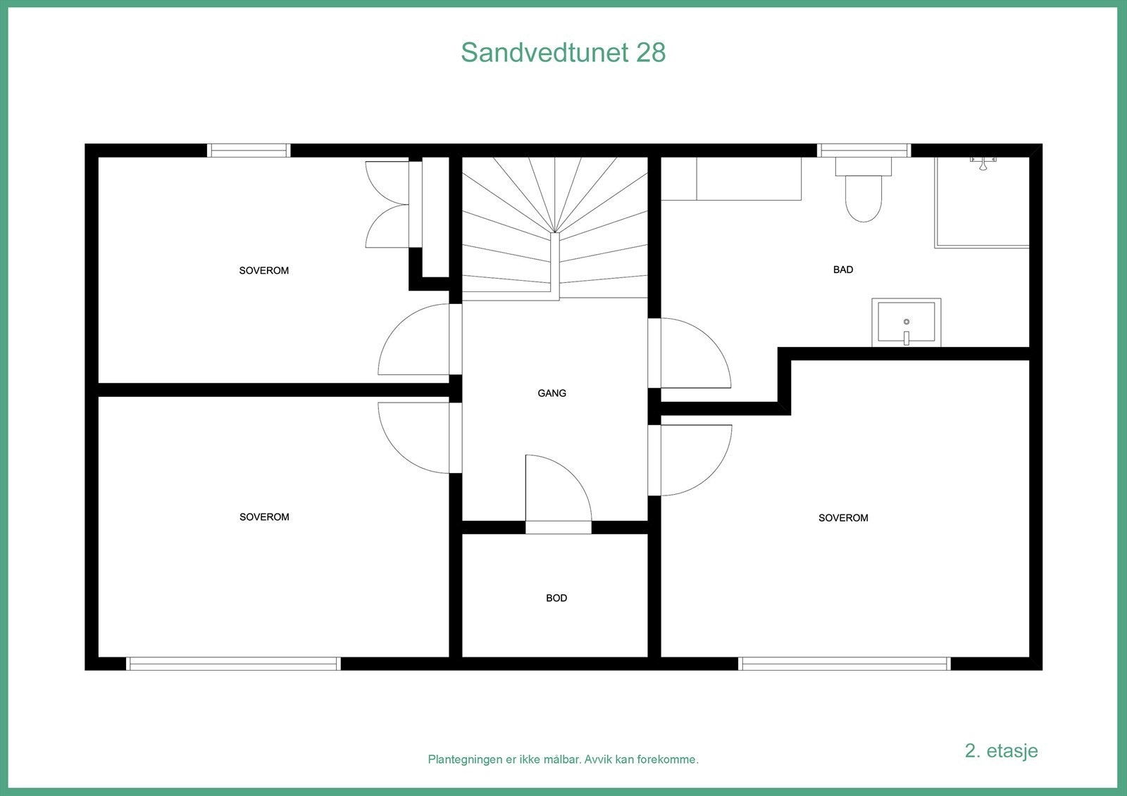 Plantegning 2. etasje Galleribilde