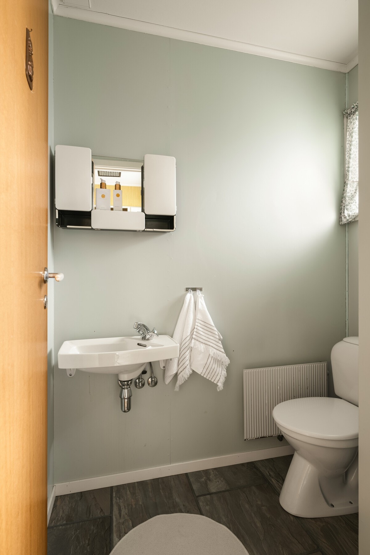 Separat gjestetoalett like ved inngangspartiet. Galleribilde