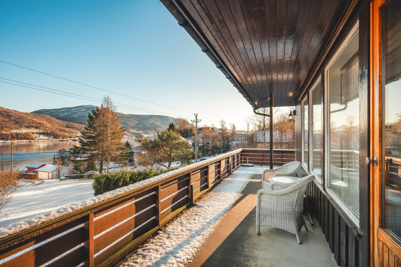 Flott utsikt fra terrassen. Galleribilde