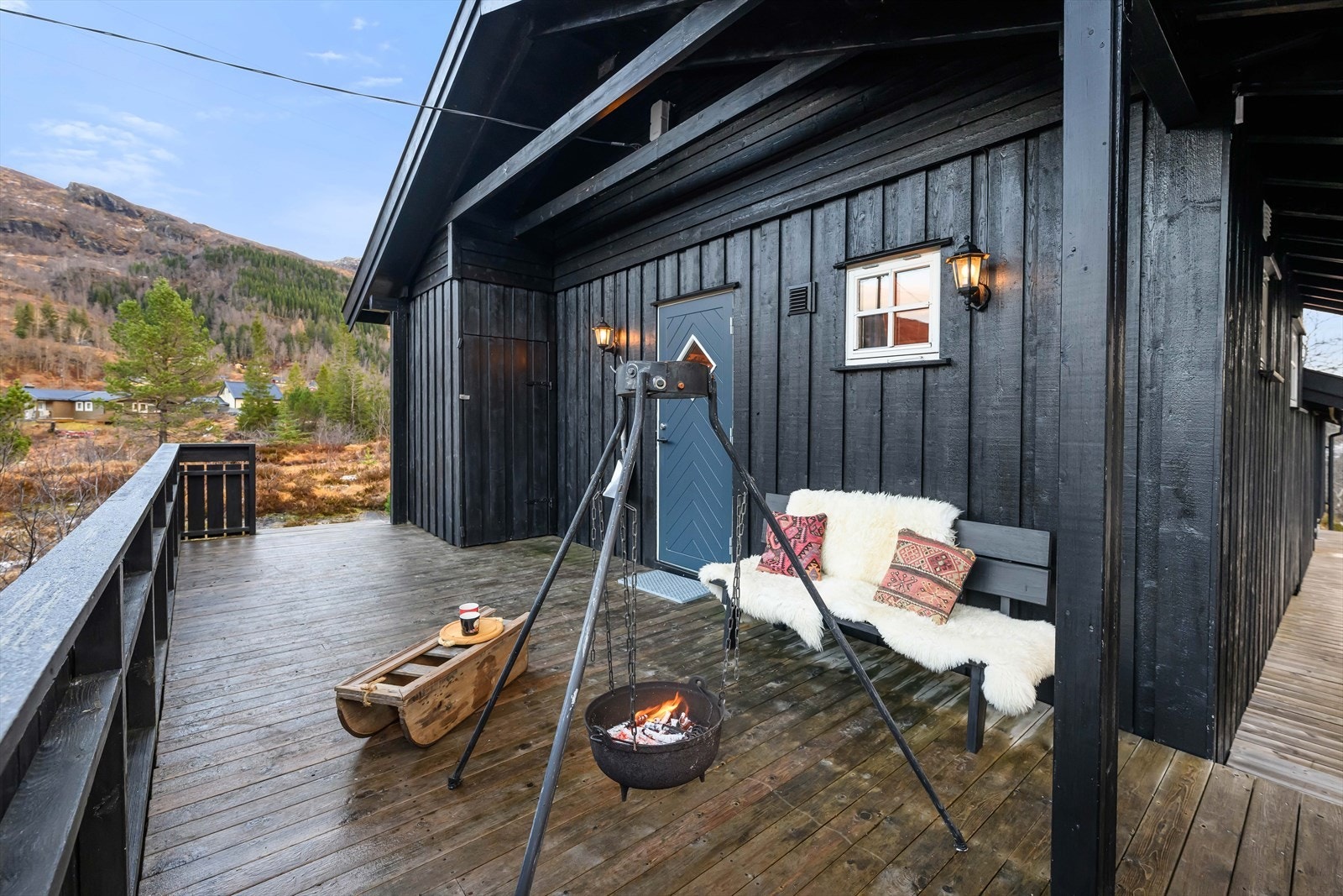 Skiboden er like til venstre for inngangsdøren. Galleribilde