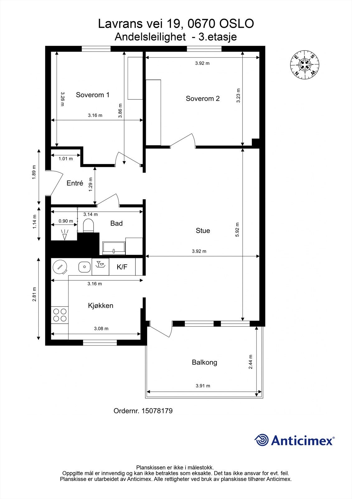 Plantegning - 3. etasje Galleribilde