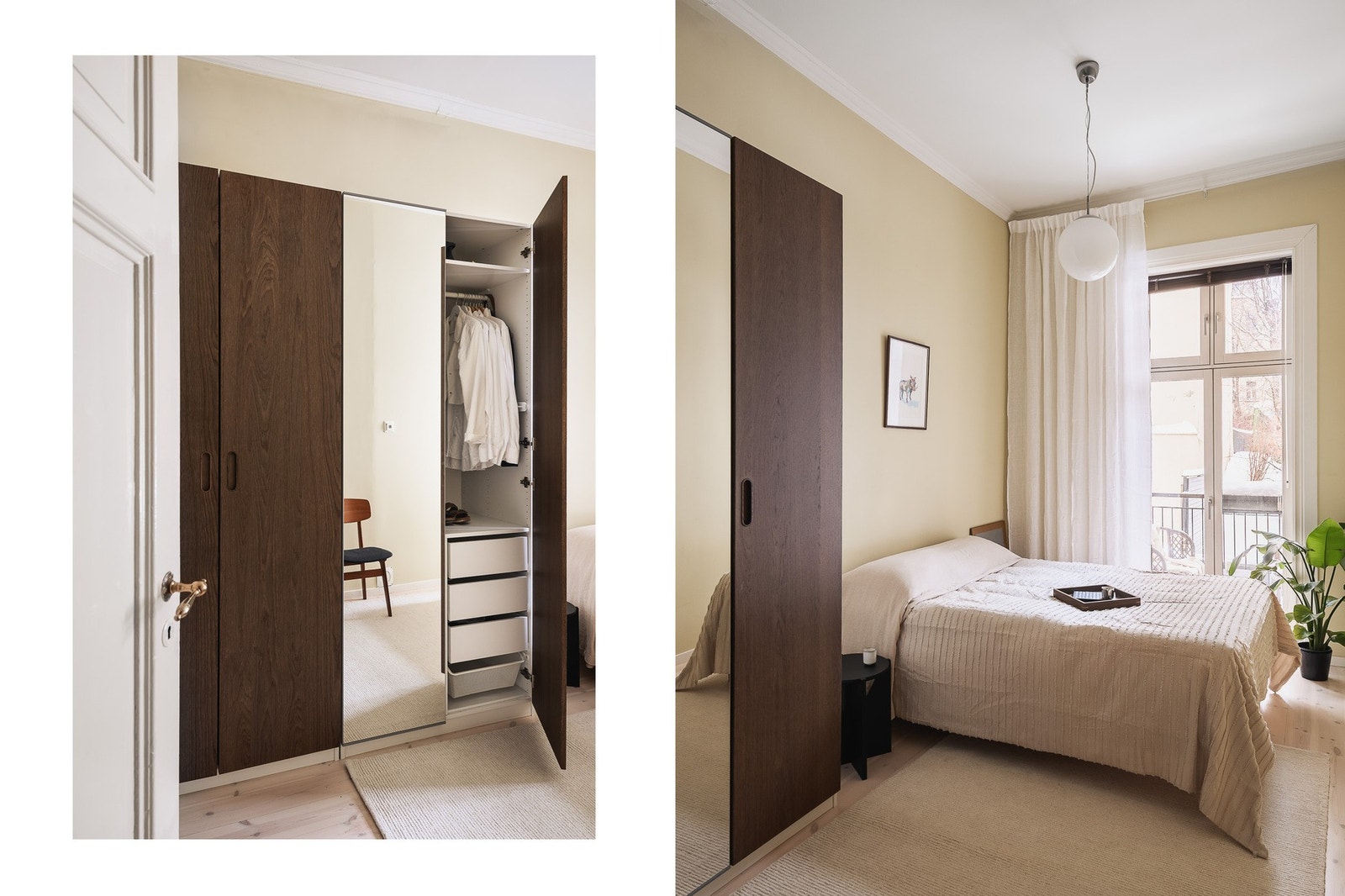 Hovedsoverommet har god plass til dobbeltseng og er utstyrt med et romslig garderobeskap med finerte fronter. Galleribilde