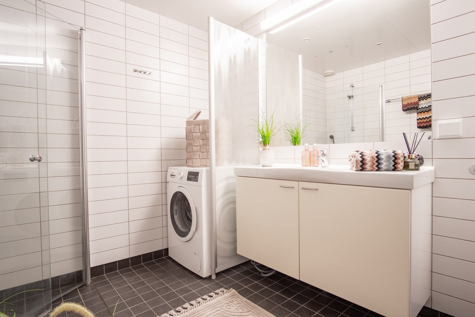 Her er det opplegg for vaskemaskin. Galleribilde