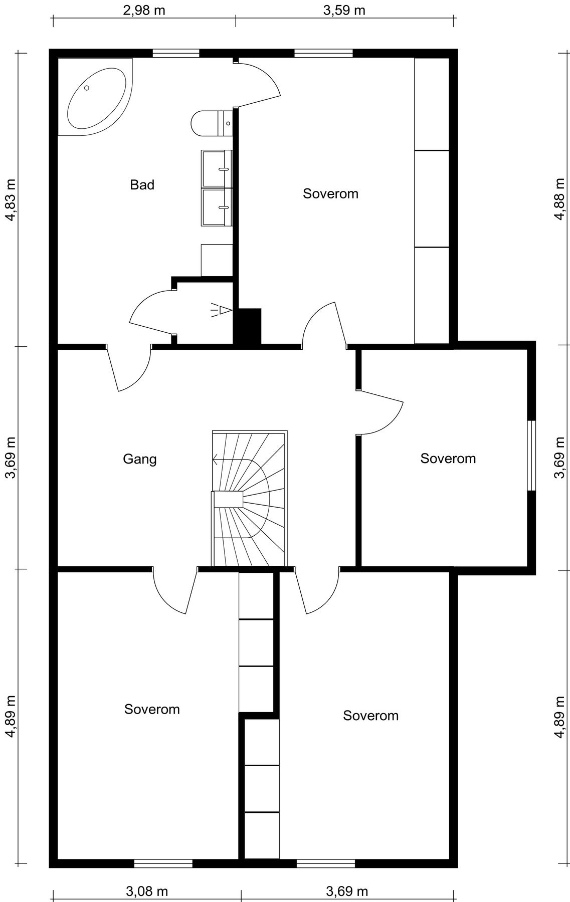 Plantegning - 2. etasje. Galleribilde
