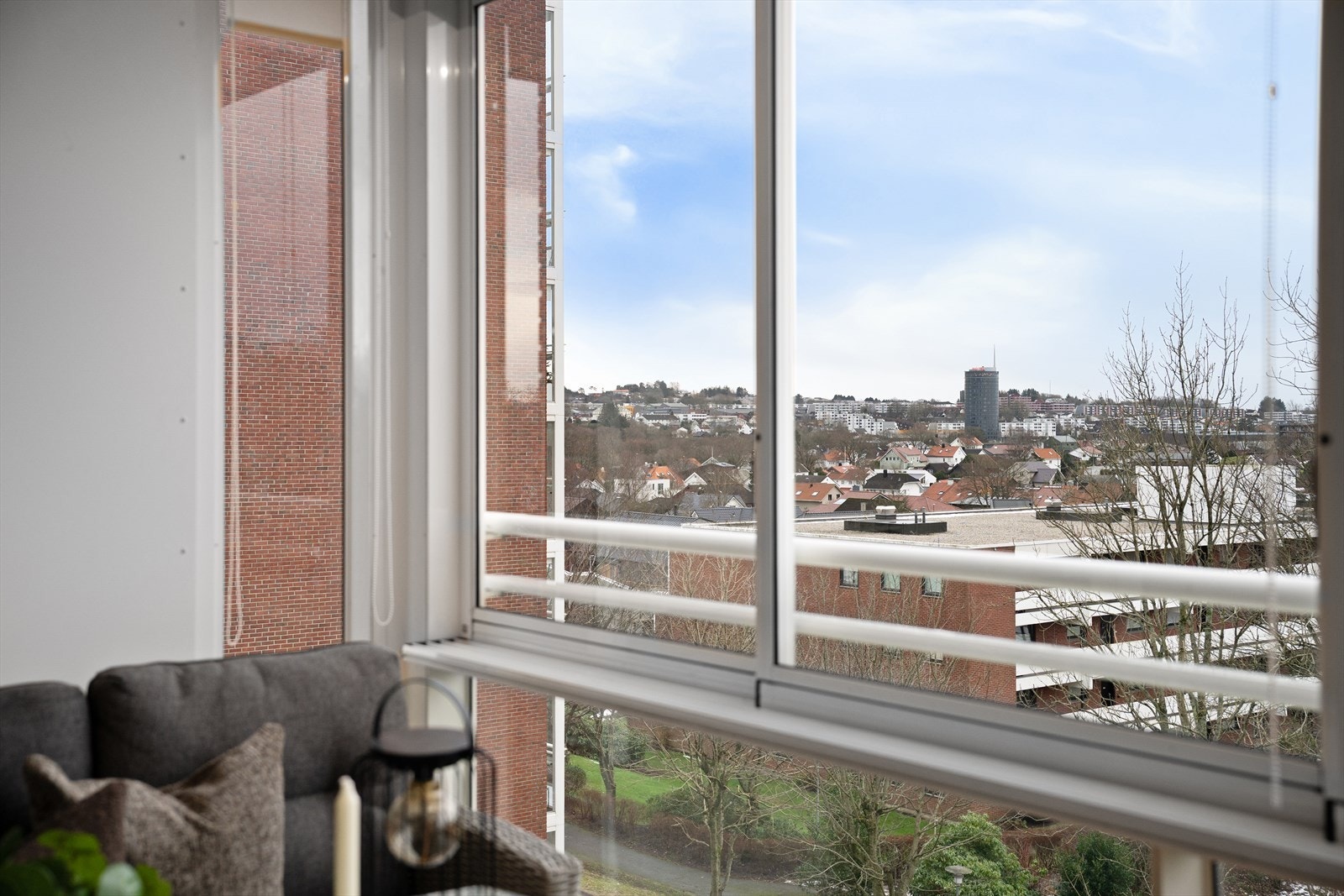 Flott utsikt fra balkongen Galleribilde