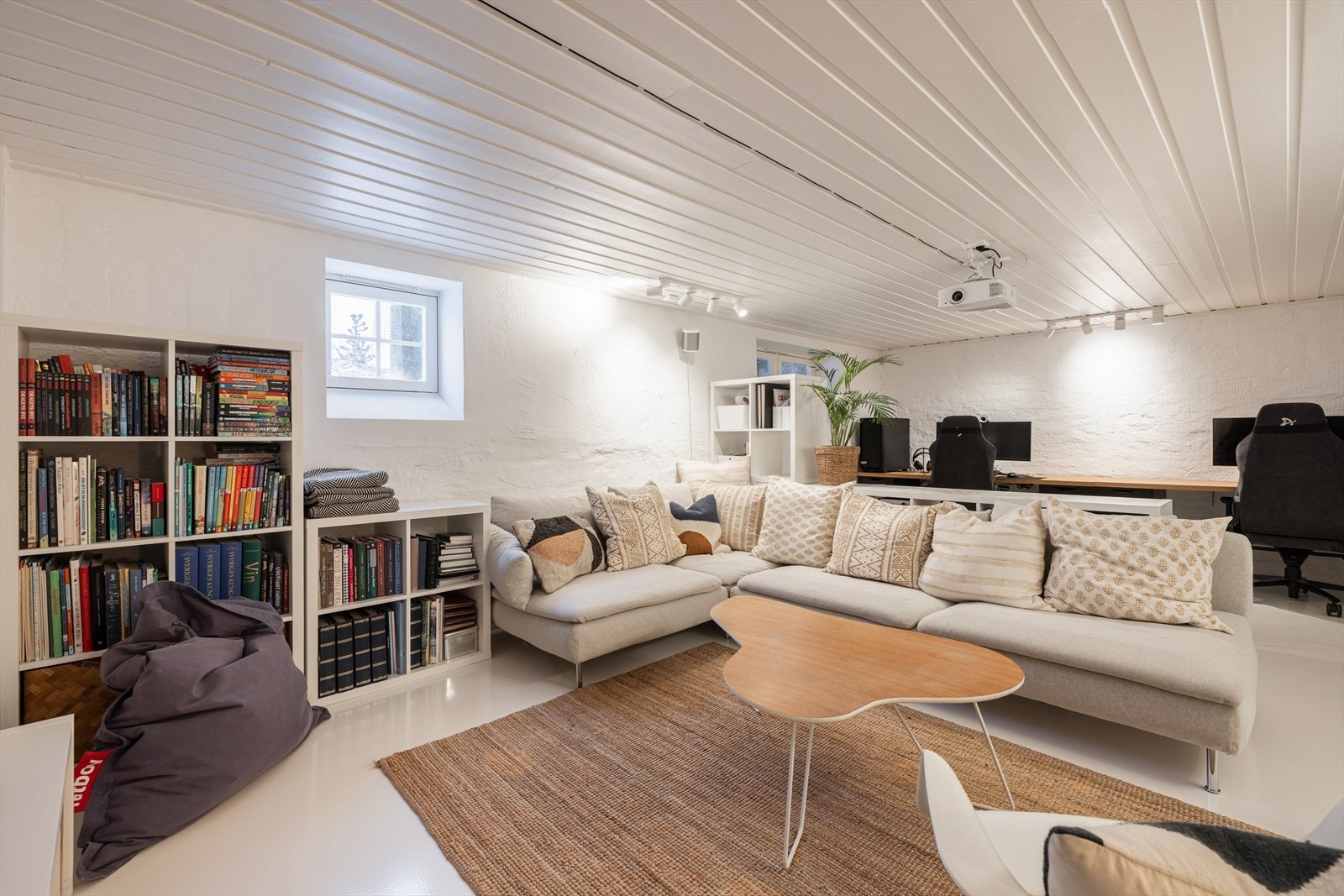 Kjellerstuen kan fint innredes etter eget ønske og behov. Galleribilde