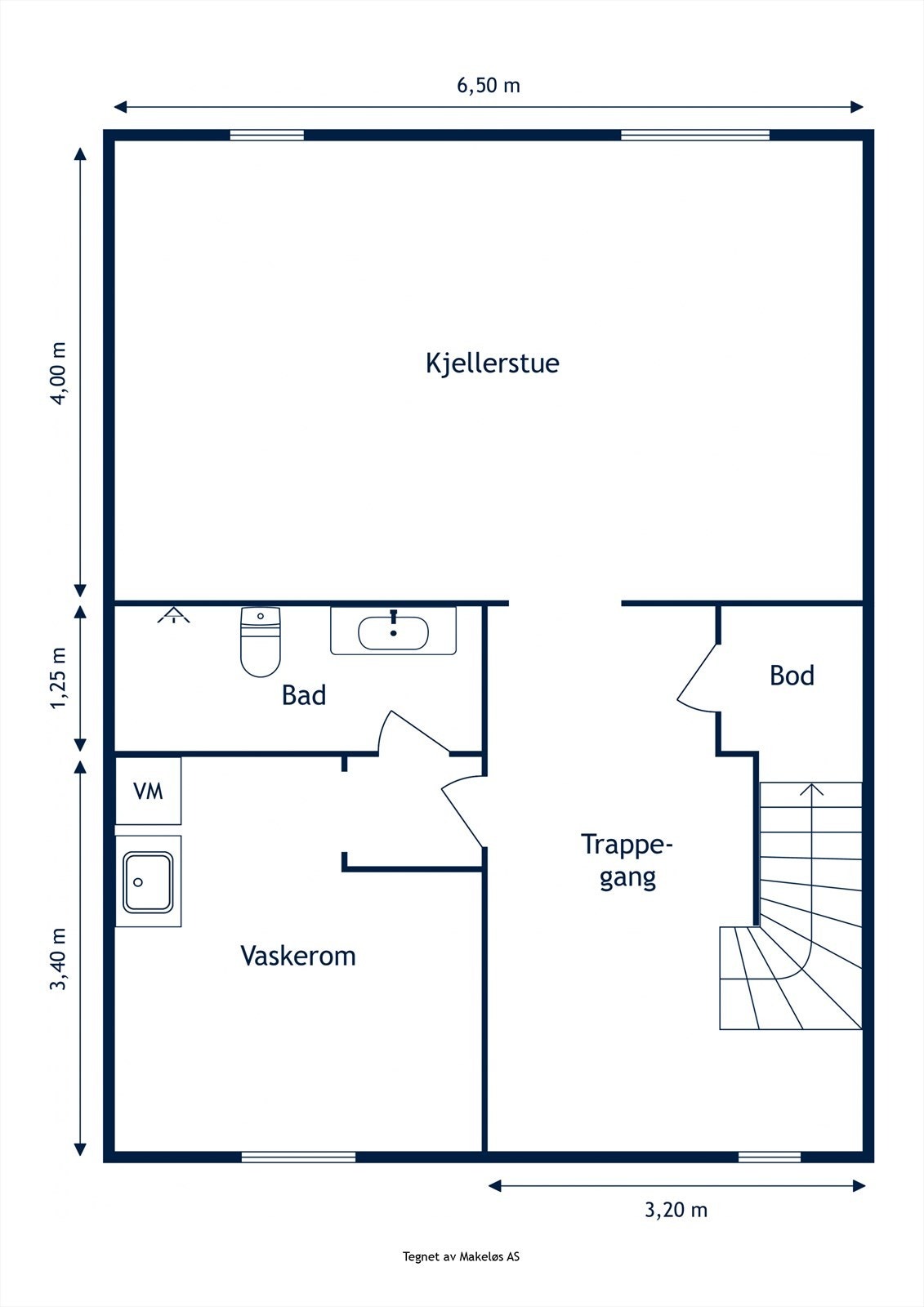 Plantegning kjeller Galleribilde