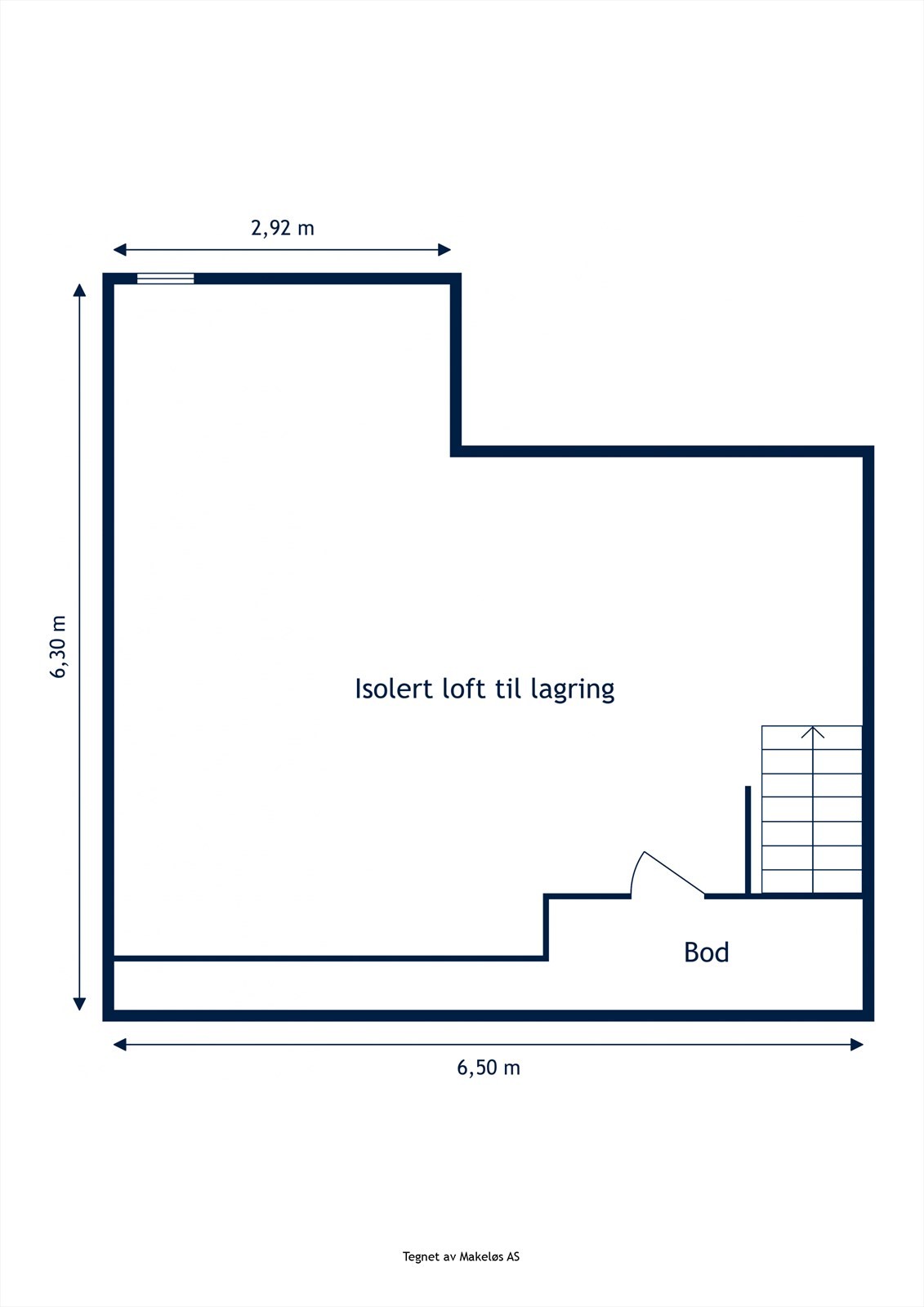 Plantegning loft Galleribilde