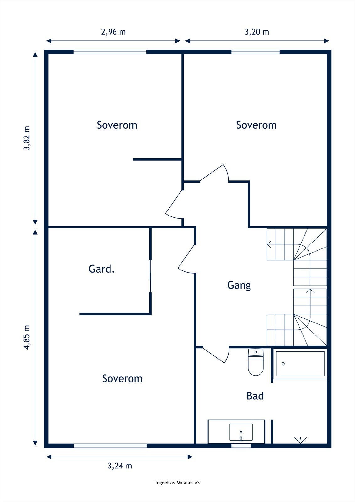 Plantegning 2. etasje Galleribilde
