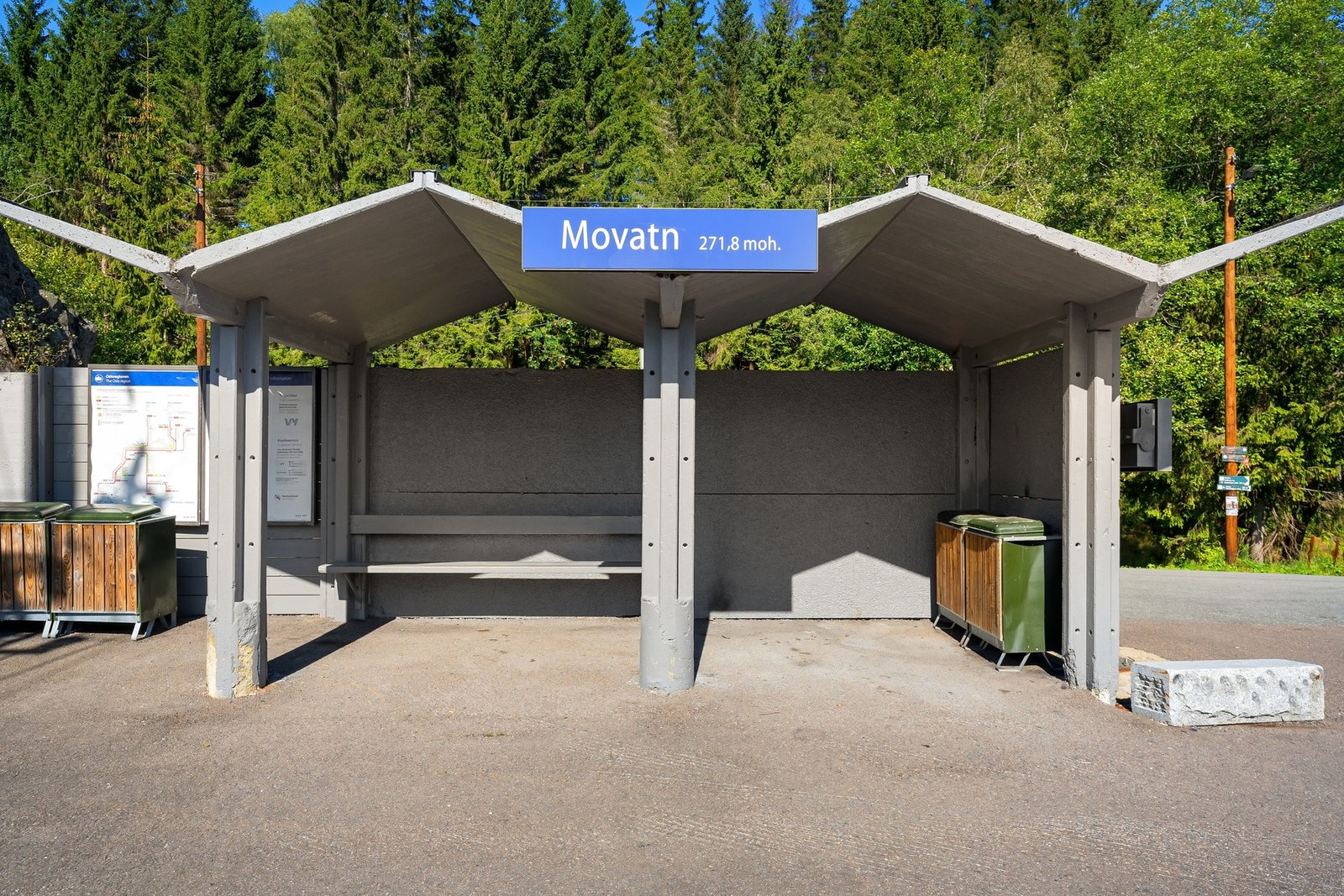 Kort vei til Movatn togstasjon. Galleribilde