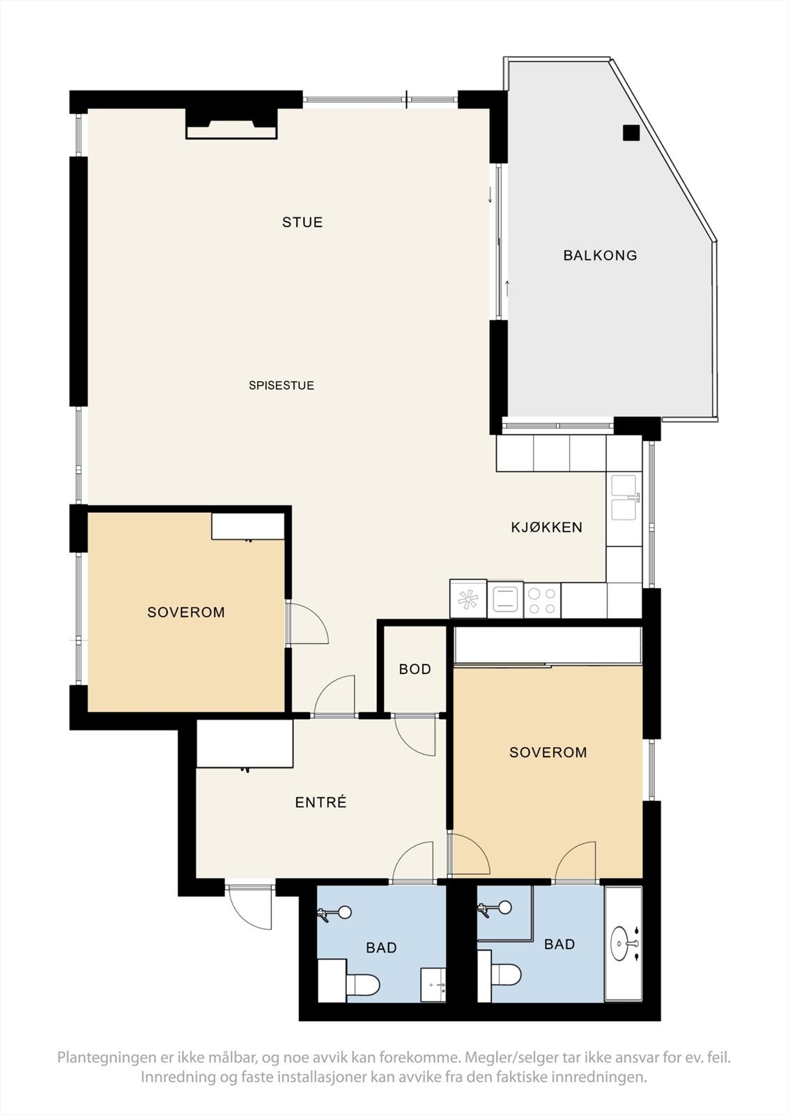 Plantegning av leiligheten. Galleribilde