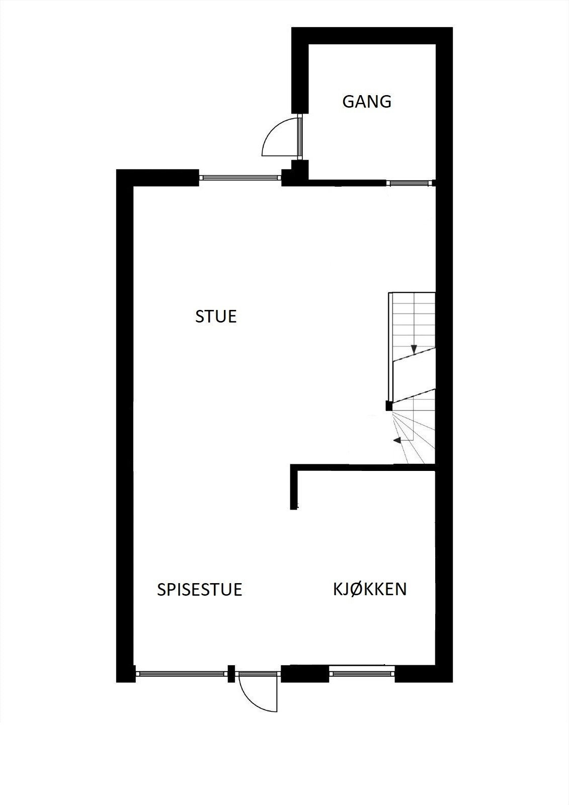 Plantegning 1. etasje Galleribilde