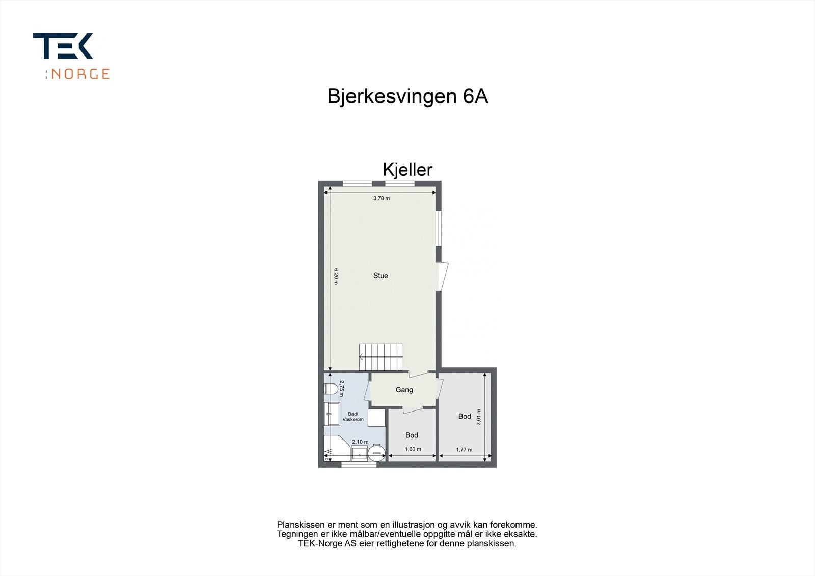 Plantegning kjeller. Galleribilde