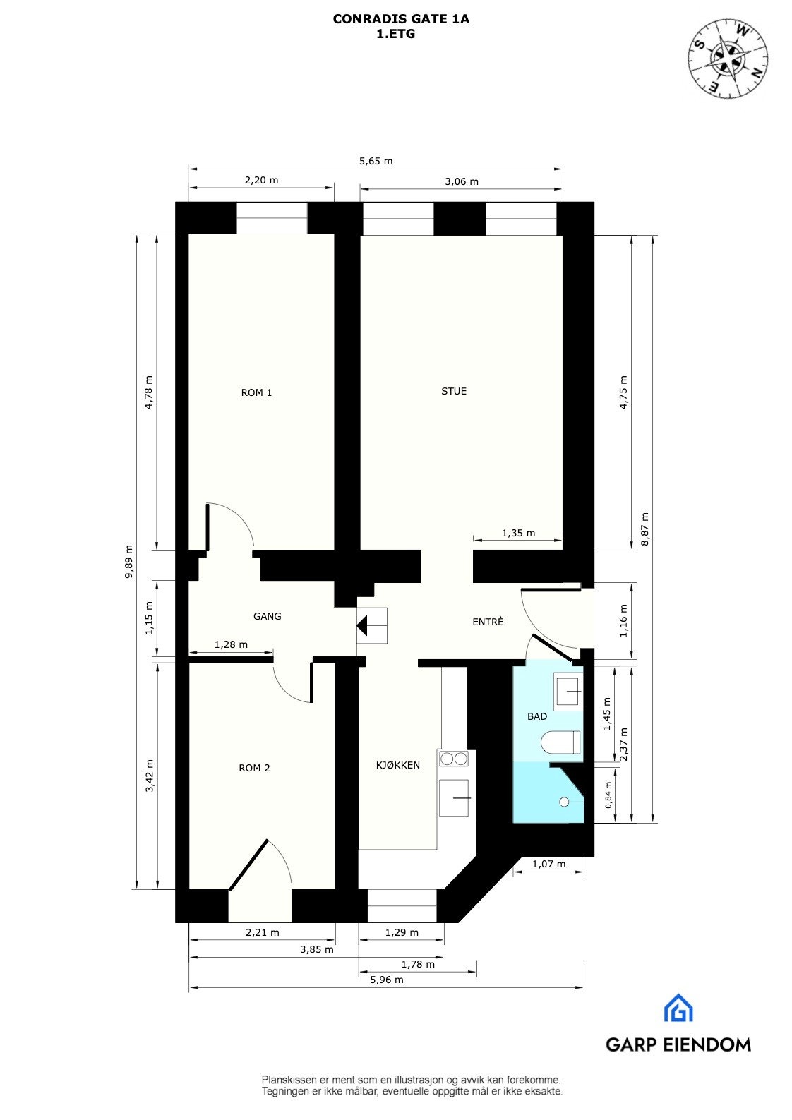 Plantegning Galleribilde