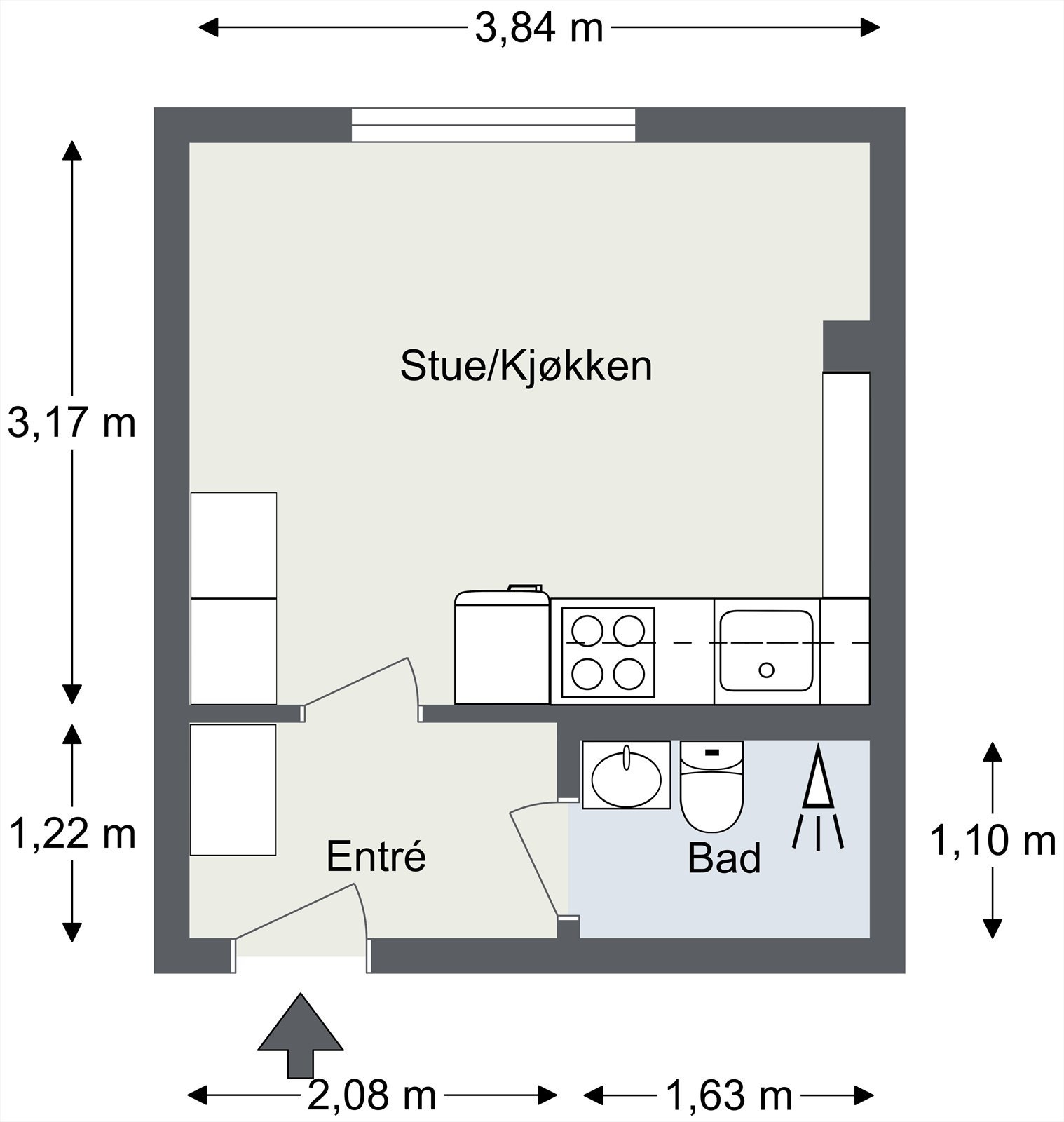 Plantegning til orientering. Galleribilde