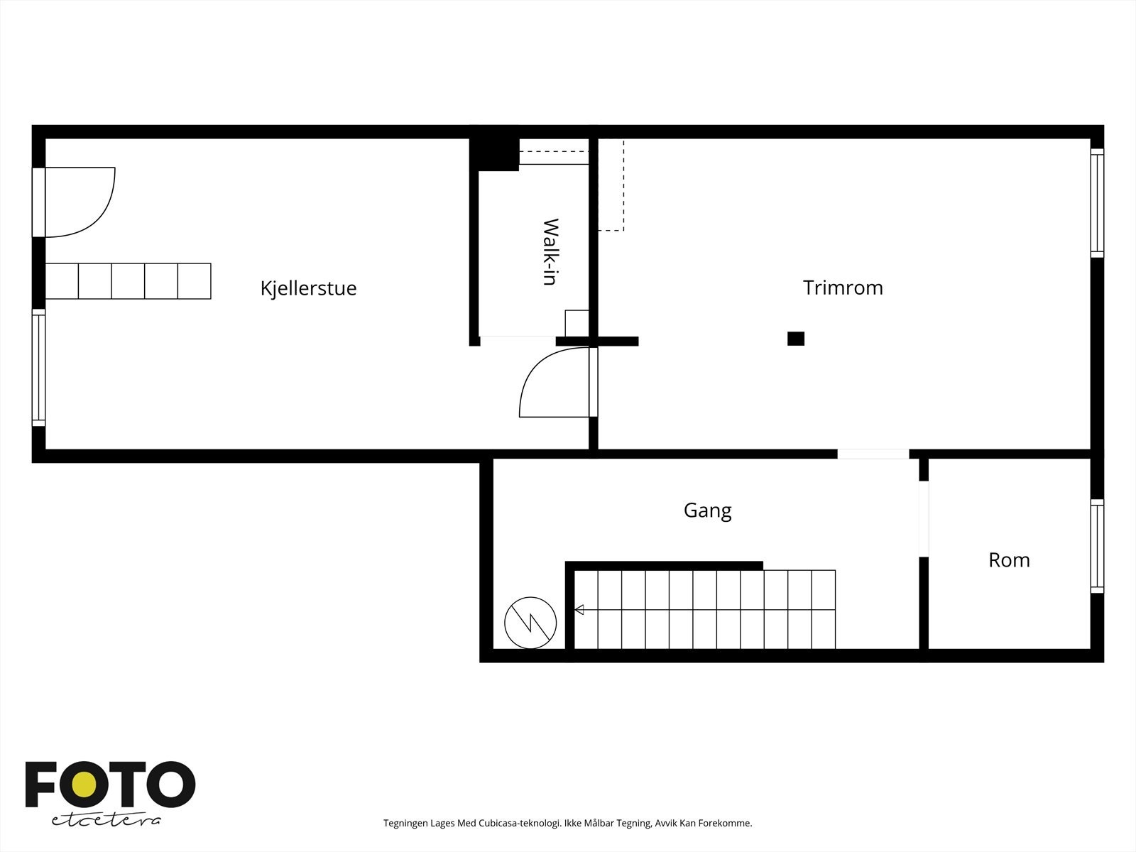 Planskisse kjeller - Ikke målbar. Galleribilde