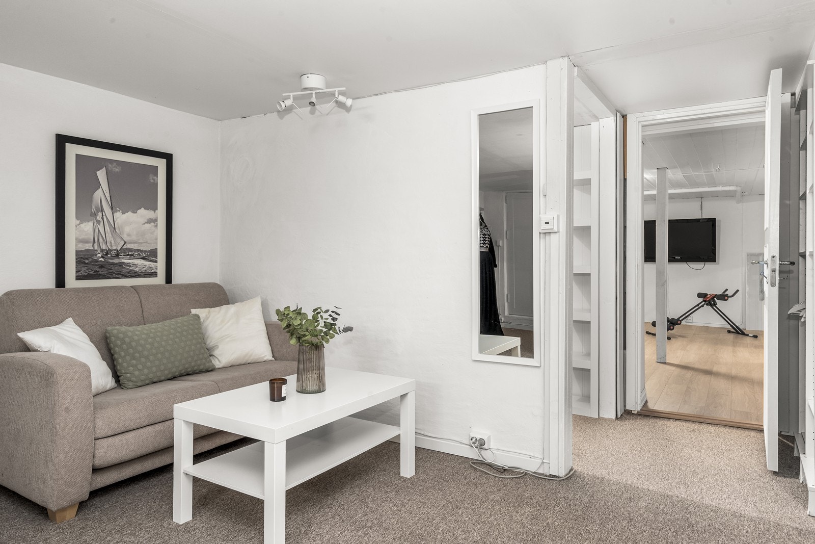 Fra kjellerstuen er det adkomst til et eget trimrom. Galleribilde