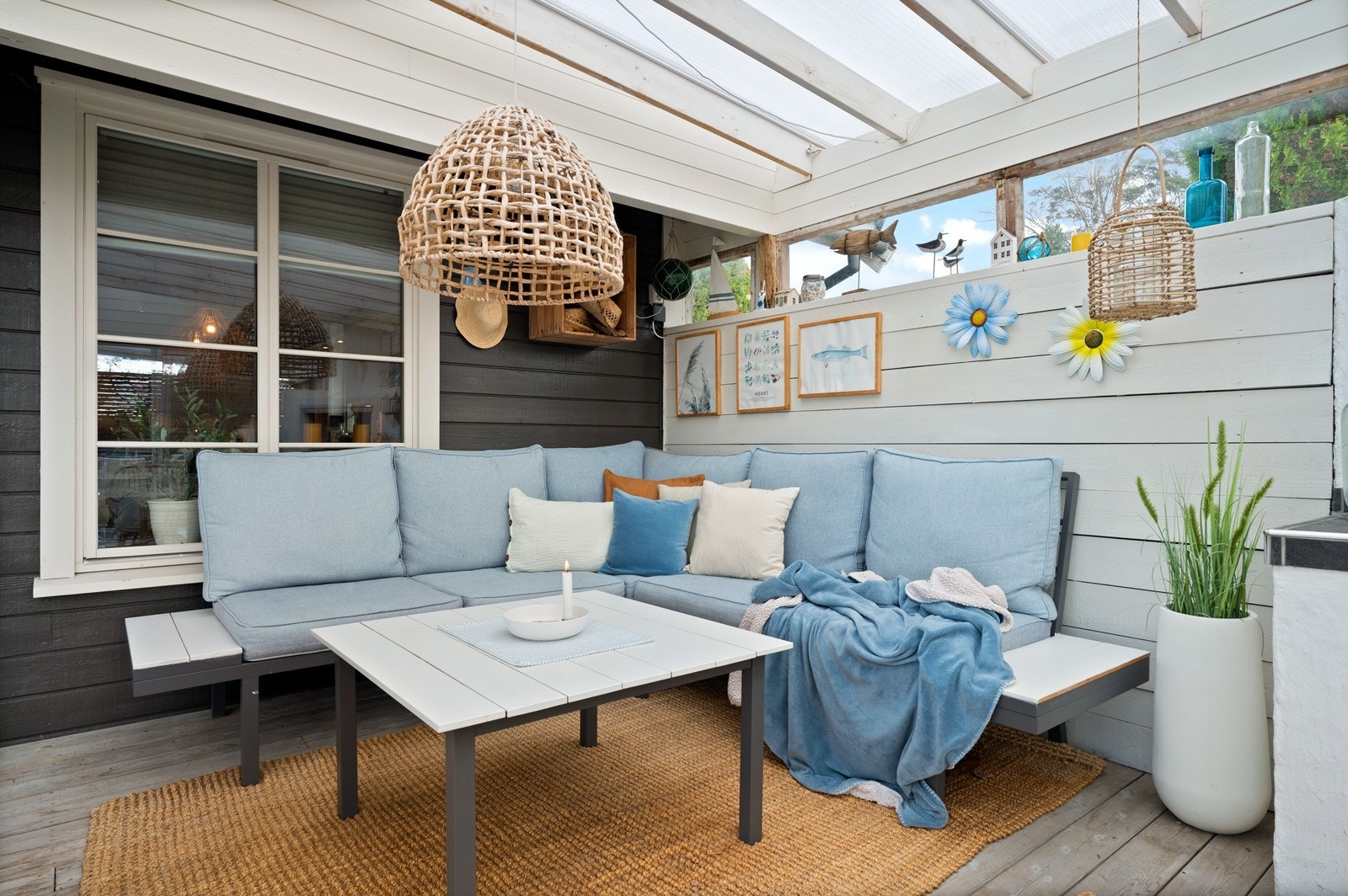 Dette er en flott forlengelse av uteområdet som kan brukes store deler av året. Galleribilde