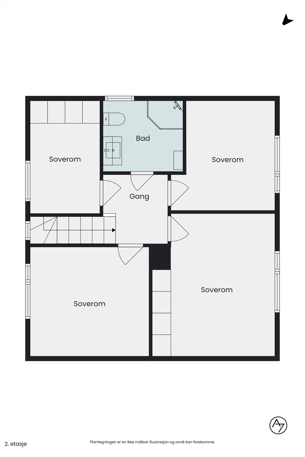 Plantegning - 2.etasje. Galleribilde