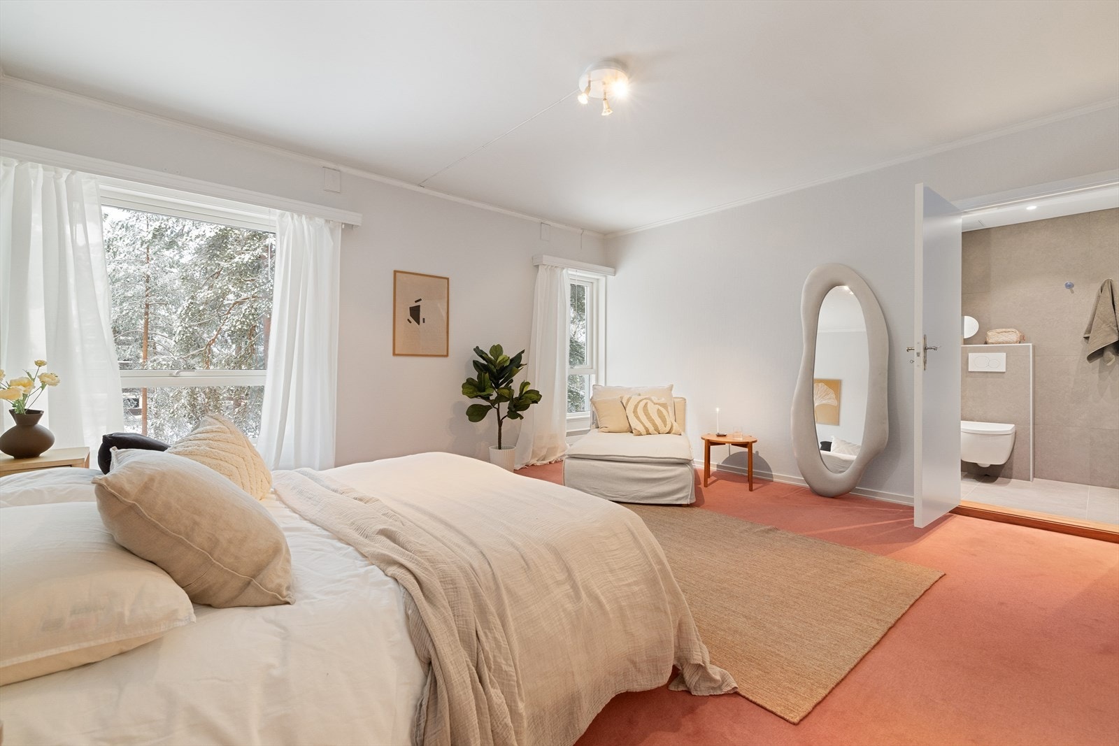 Dette er et perfekt rom for dem som ønsker komfort og privatliv. Galleribilde